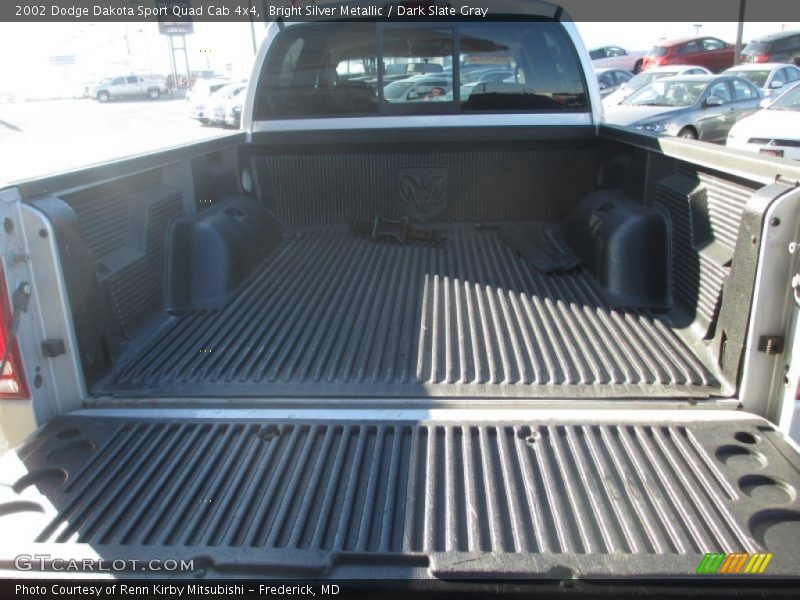 Bright Silver Metallic / Dark Slate Gray 2002 Dodge Dakota Sport Quad Cab 4x4
