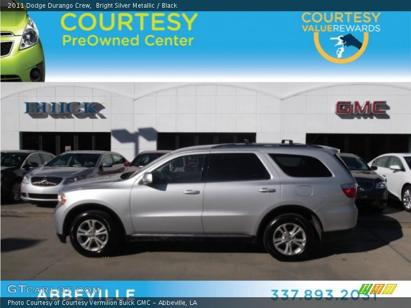 Bright Silver Metallic / Black 2011 Dodge Durango Crew