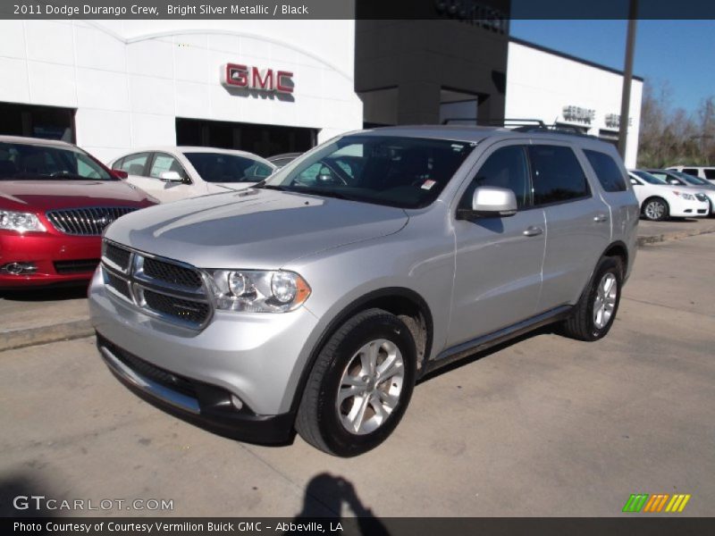Bright Silver Metallic / Black 2011 Dodge Durango Crew