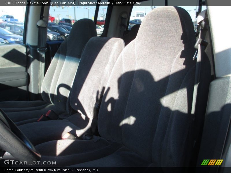Bright Silver Metallic / Dark Slate Gray 2002 Dodge Dakota Sport Quad Cab 4x4