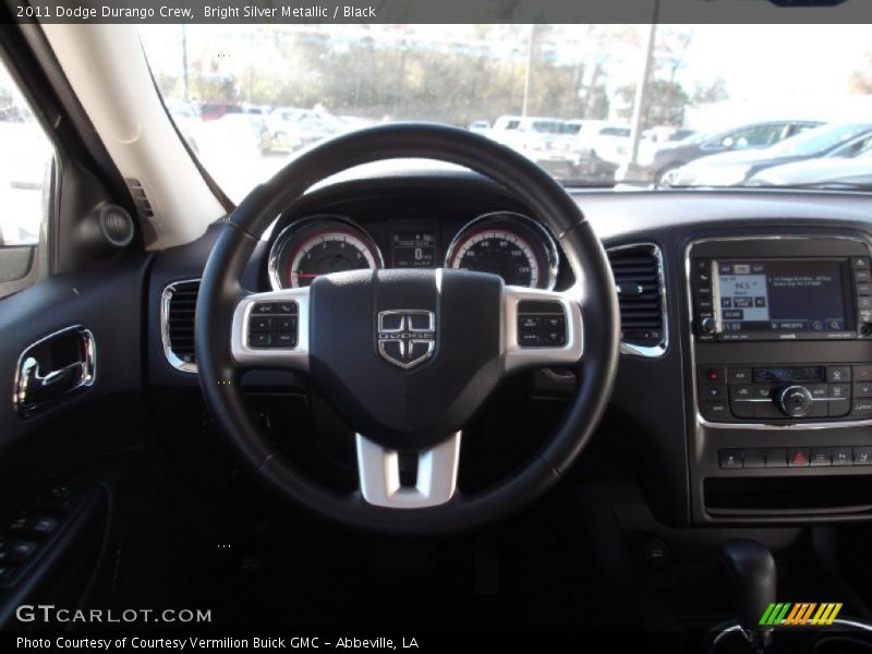 Bright Silver Metallic / Black 2011 Dodge Durango Crew