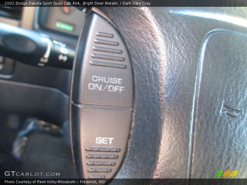 Bright Silver Metallic / Dark Slate Gray 2002 Dodge Dakota Sport Quad Cab 4x4