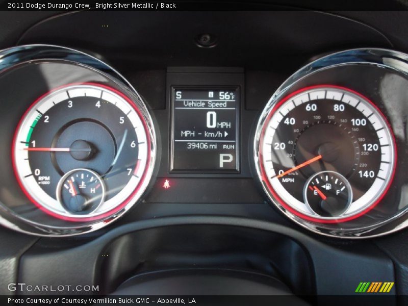 Bright Silver Metallic / Black 2011 Dodge Durango Crew