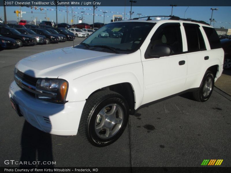 Summit White / Light Gray 2007 Chevrolet TrailBlazer LS