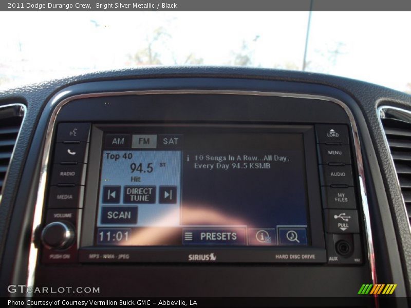 Bright Silver Metallic / Black 2011 Dodge Durango Crew