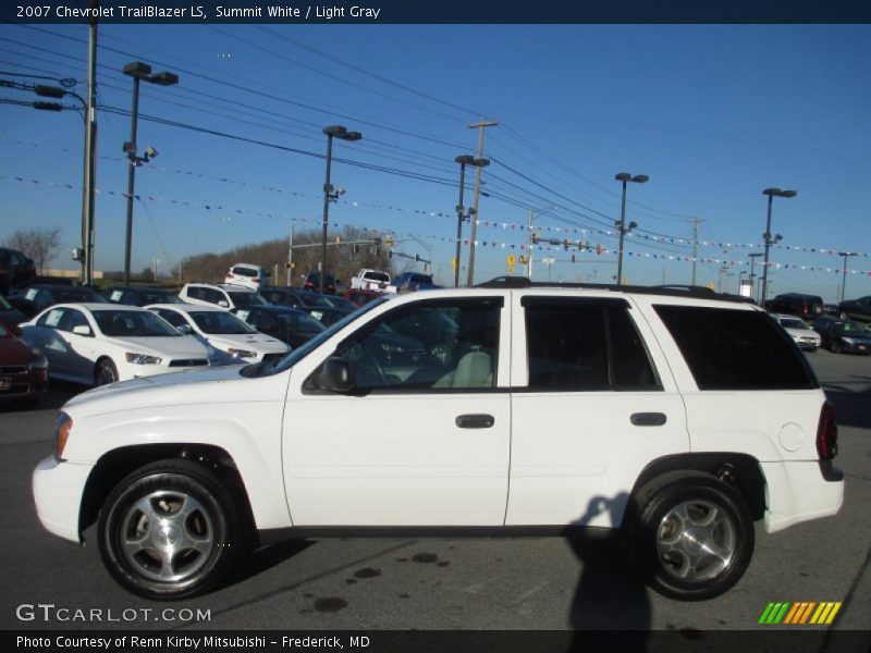 Summit White / Light Gray 2007 Chevrolet TrailBlazer LS
