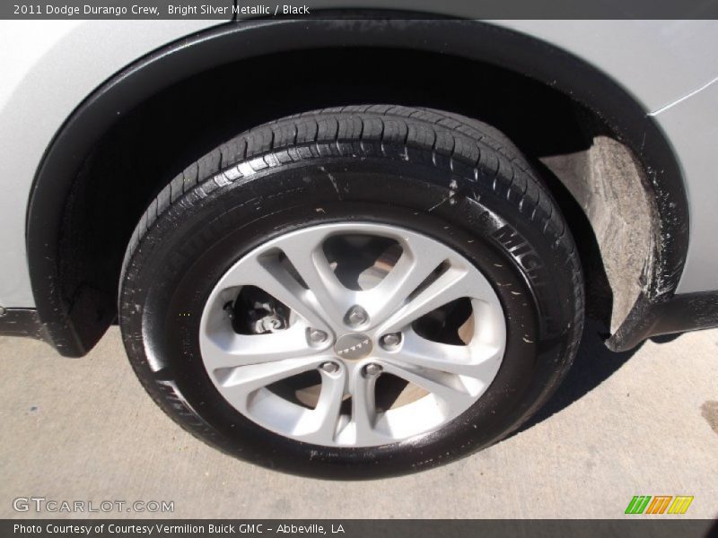Bright Silver Metallic / Black 2011 Dodge Durango Crew