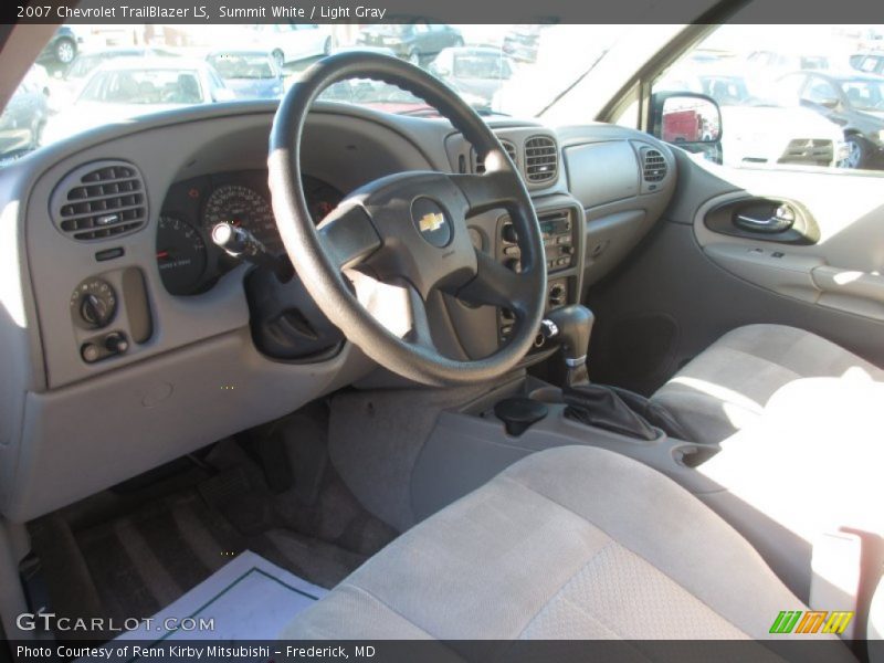 Summit White / Light Gray 2007 Chevrolet TrailBlazer LS