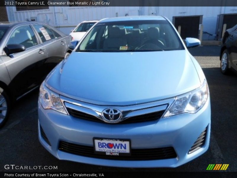 Clearwater Blue Metallic / Light Gray 2012 Toyota Camry LE