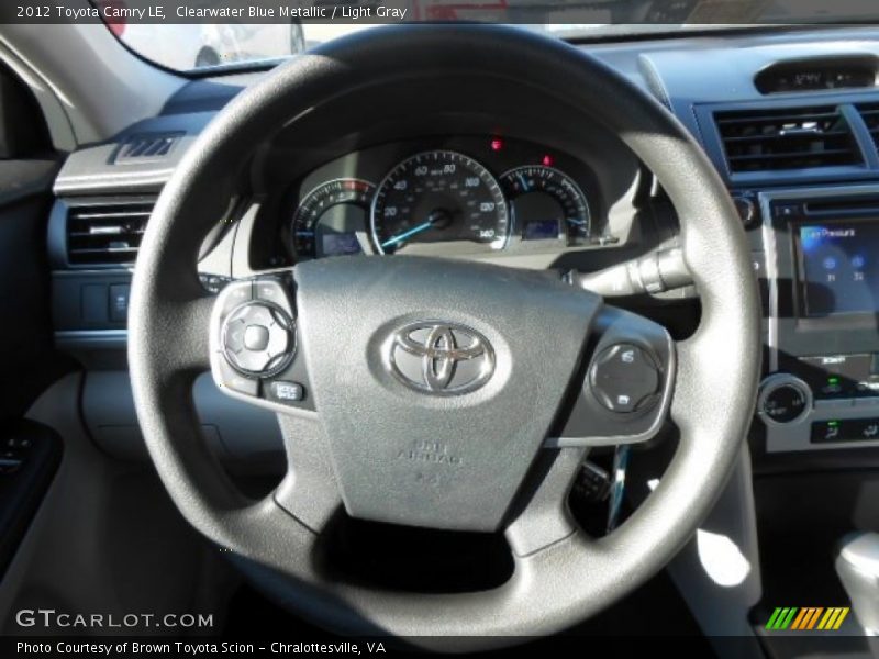 Clearwater Blue Metallic / Light Gray 2012 Toyota Camry LE