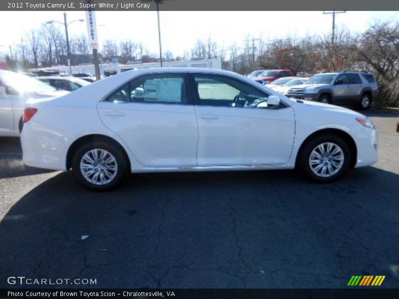 Super White / Light Gray 2012 Toyota Camry LE