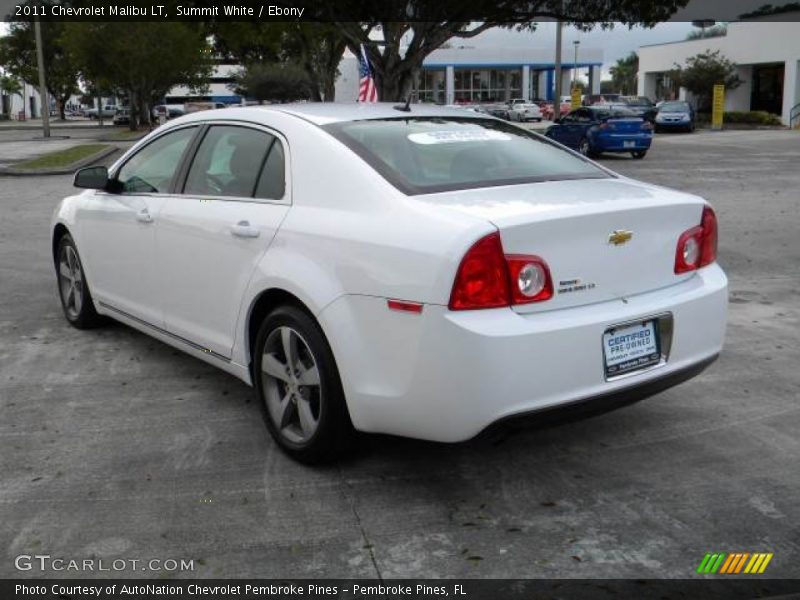 Summit White / Ebony 2011 Chevrolet Malibu LT