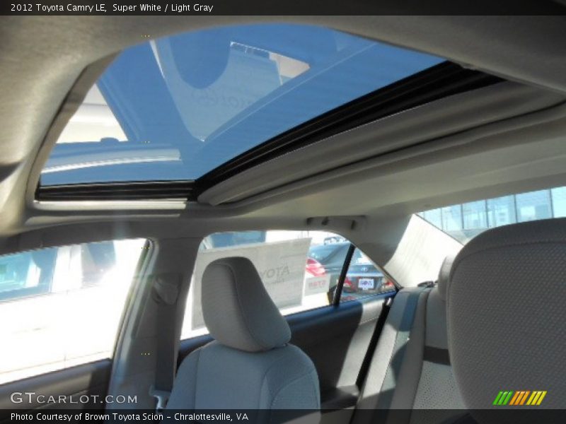 Super White / Light Gray 2012 Toyota Camry LE