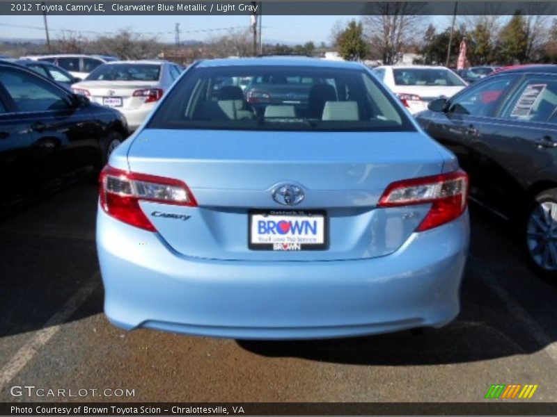 Clearwater Blue Metallic / Light Gray 2012 Toyota Camry LE