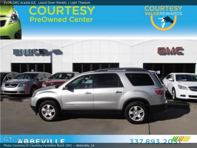 Liquid Silver Metallic / Light Titanium 2008 GMC Acadia SLE