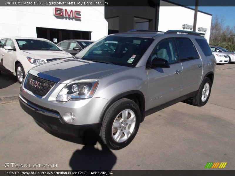 Liquid Silver Metallic / Light Titanium 2008 GMC Acadia SLE