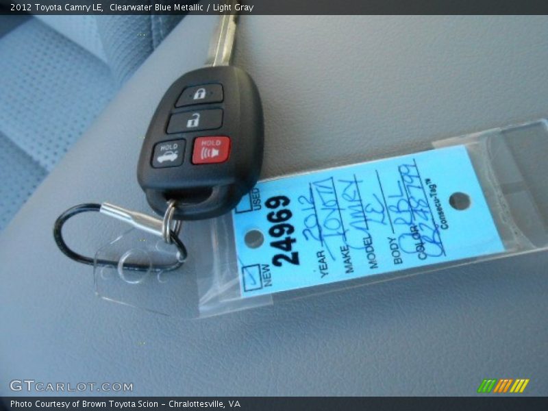 Clearwater Blue Metallic / Light Gray 2012 Toyota Camry LE