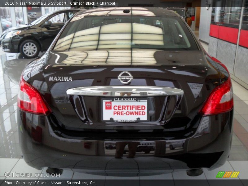 Crimson Black / Charcoal 2010 Nissan Maxima 3.5 SV Sport