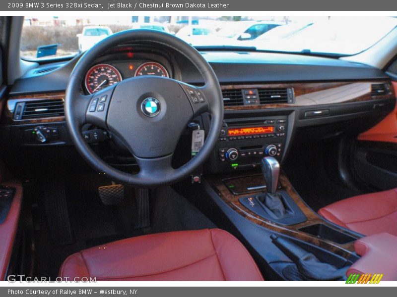 Jet Black / Chestnut Brown Dakota Leather 2009 BMW 3 Series 328xi Sedan
