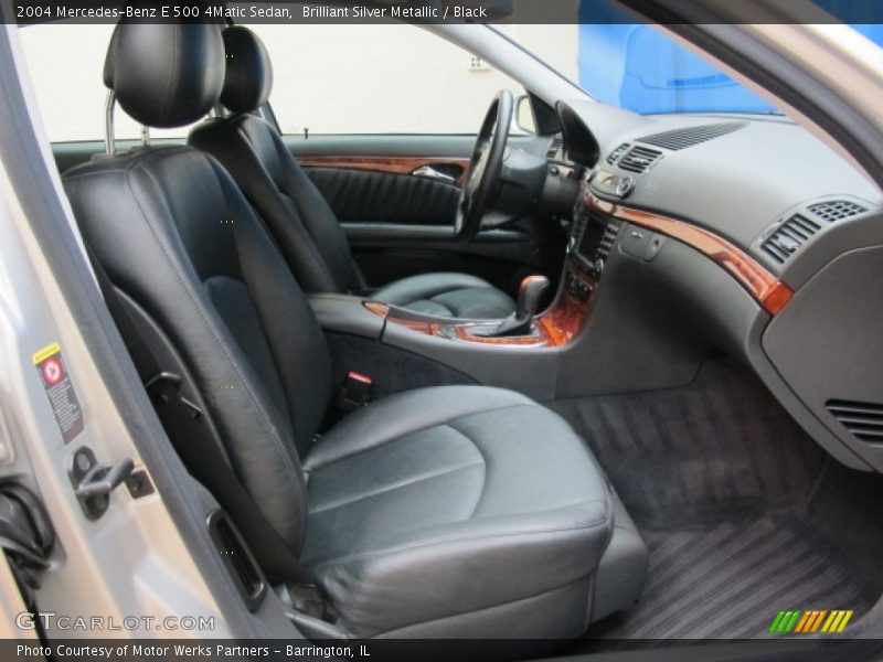 Brilliant Silver Metallic / Black 2004 Mercedes-Benz E 500 4Matic Sedan