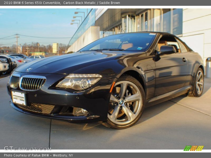 Carbon Black Metallic / Saddle Brown 2010 BMW 6 Series 650i Convertible