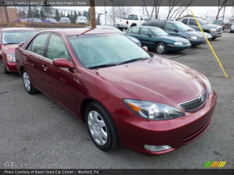 Salsa Red Pearl / Stone 2003 Toyota Camry LE