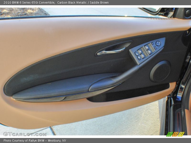 Carbon Black Metallic / Saddle Brown 2010 BMW 6 Series 650i Convertible
