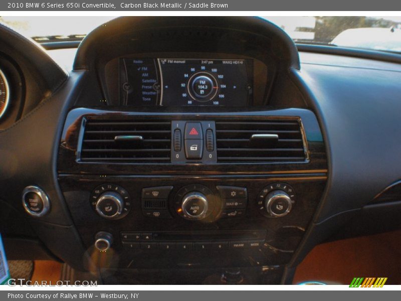 Carbon Black Metallic / Saddle Brown 2010 BMW 6 Series 650i Convertible