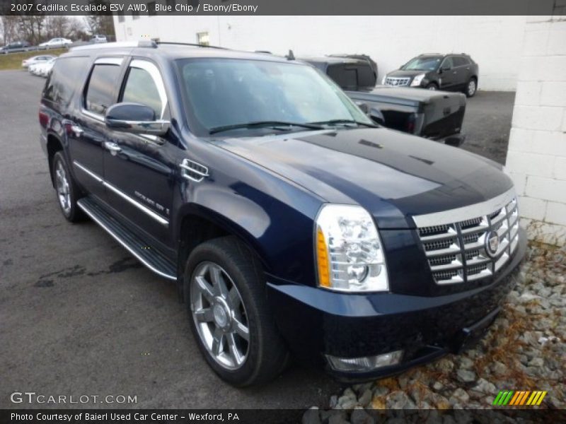 Blue Chip / Ebony/Ebony 2007 Cadillac Escalade ESV AWD