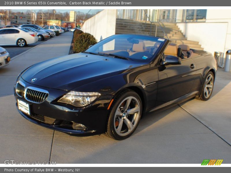 Carbon Black Metallic / Saddle Brown 2010 BMW 6 Series 650i Convertible