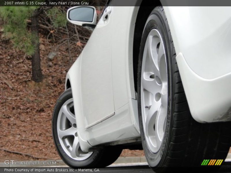 Ivory Pearl / Stone Gray 2007 Infiniti G 35 Coupe