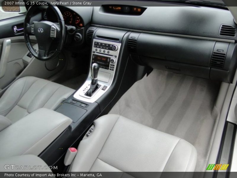 Ivory Pearl / Stone Gray 2007 Infiniti G 35 Coupe