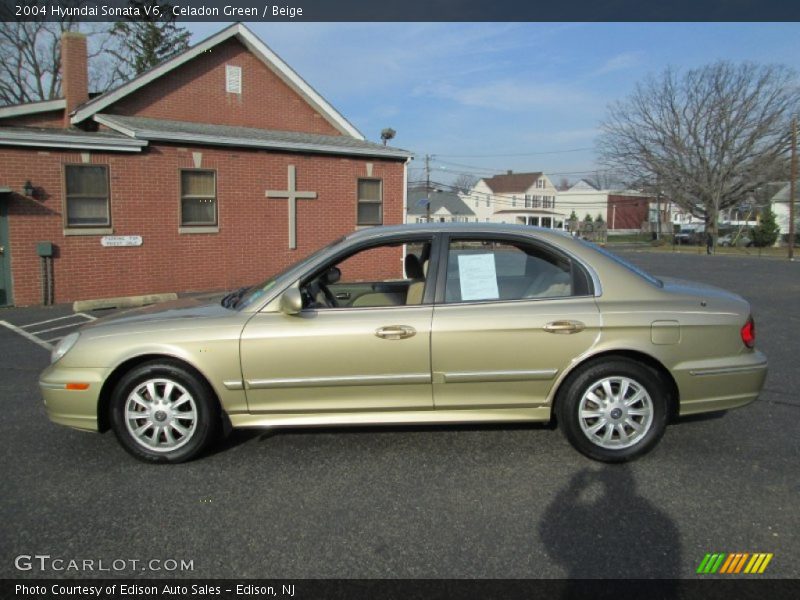 Celadon Green / Beige 2004 Hyundai Sonata V6