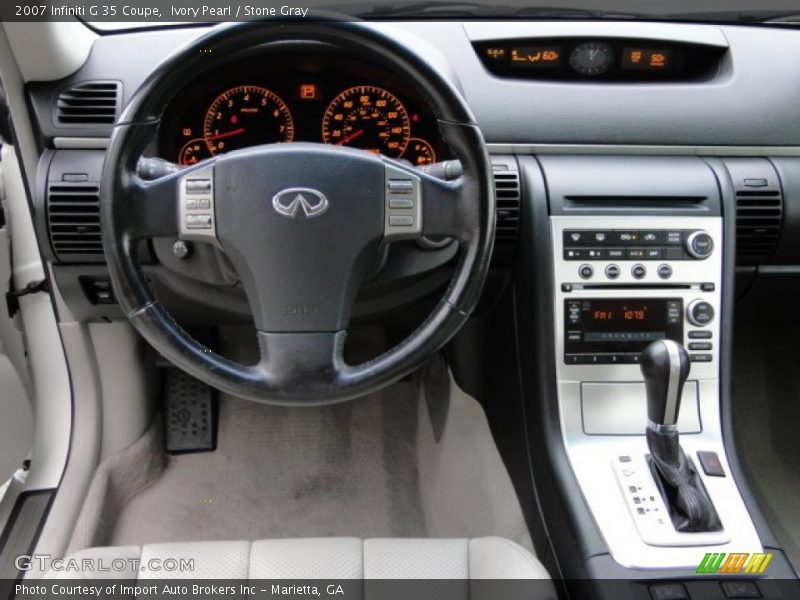 Ivory Pearl / Stone Gray 2007 Infiniti G 35 Coupe
