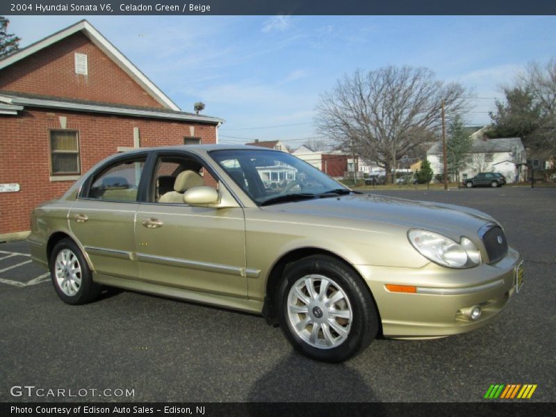 Celadon Green / Beige 2004 Hyundai Sonata V6