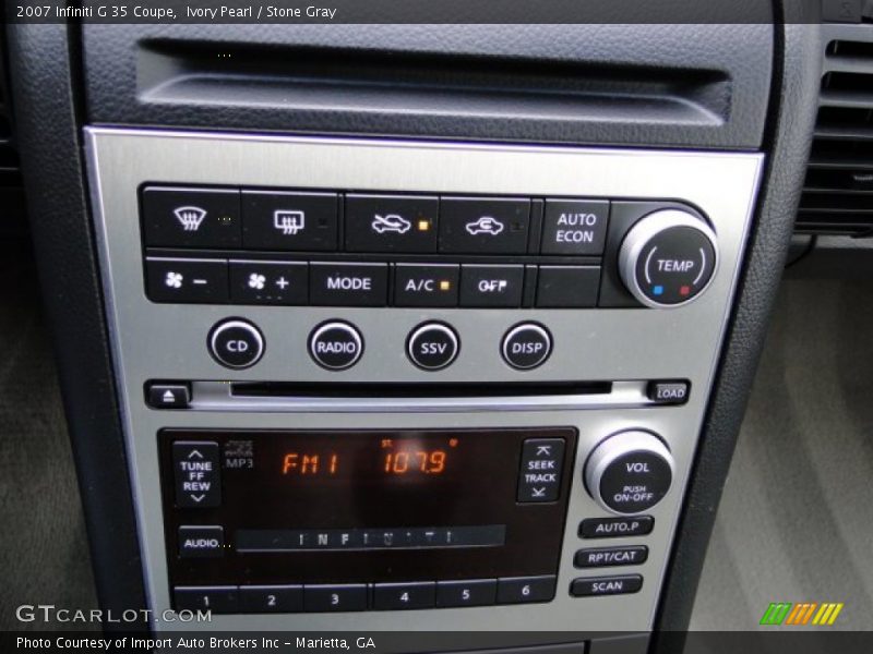 Ivory Pearl / Stone Gray 2007 Infiniti G 35 Coupe
