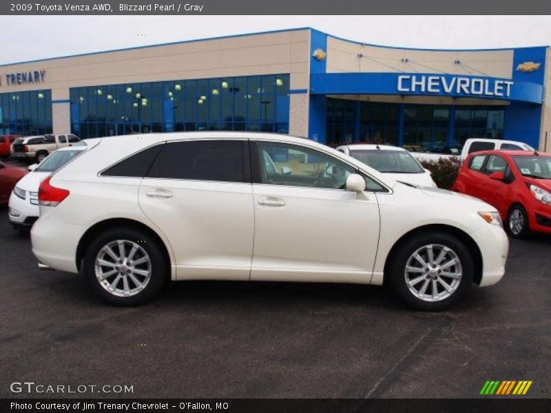Blizzard Pearl / Gray 2009 Toyota Venza AWD