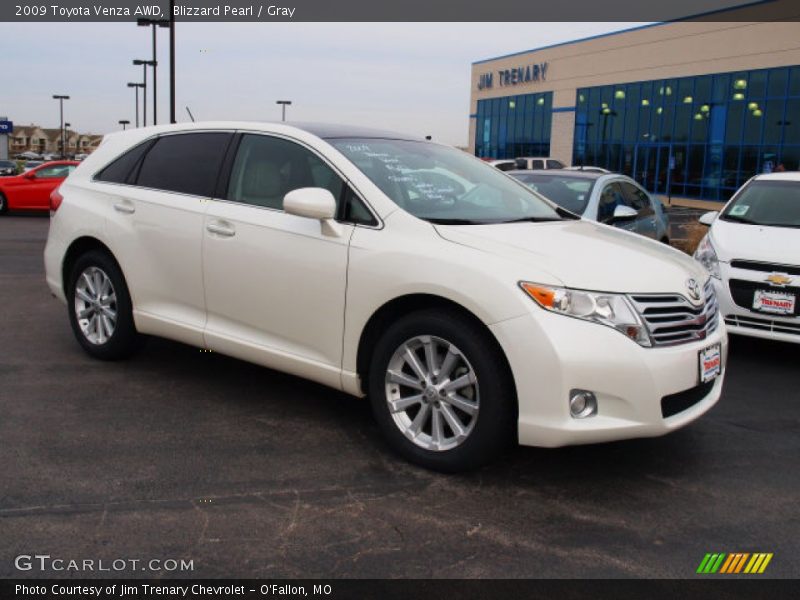 Blizzard Pearl / Gray 2009 Toyota Venza AWD