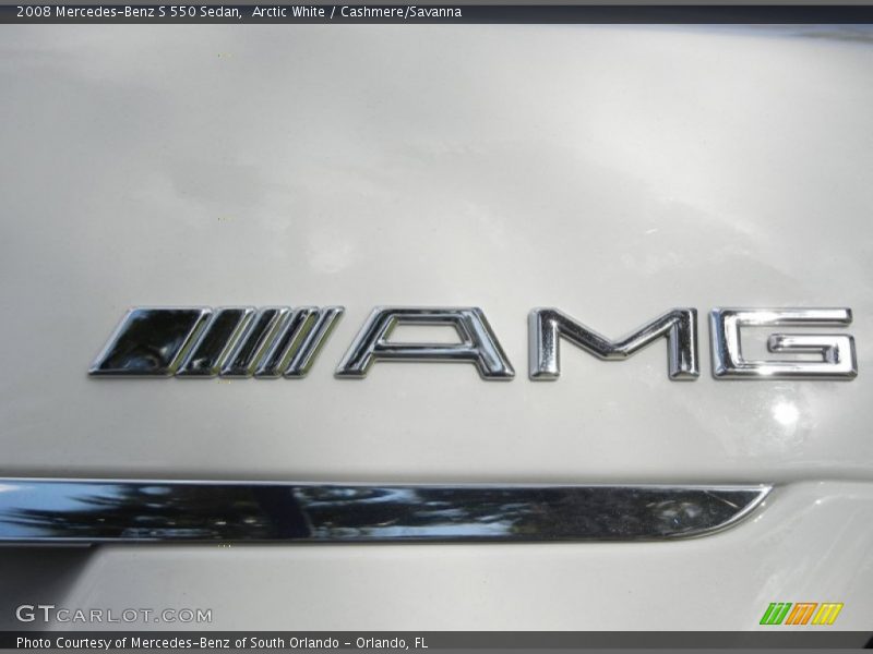 Arctic White / Cashmere/Savanna 2008 Mercedes-Benz S 550 Sedan