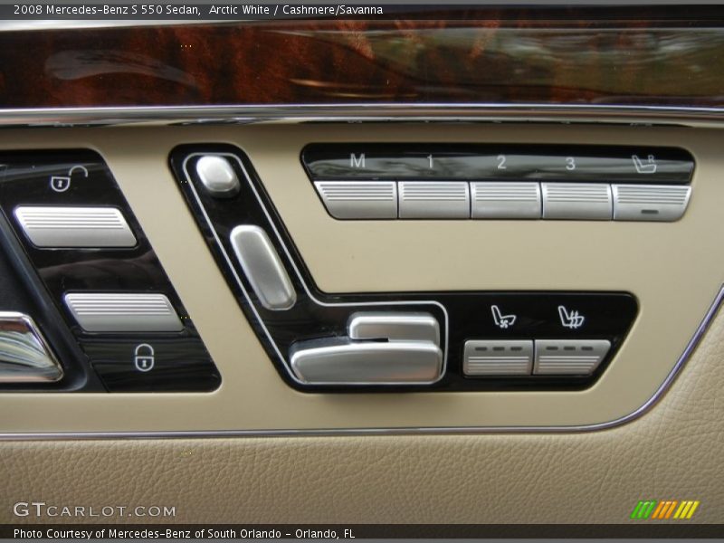 Arctic White / Cashmere/Savanna 2008 Mercedes-Benz S 550 Sedan