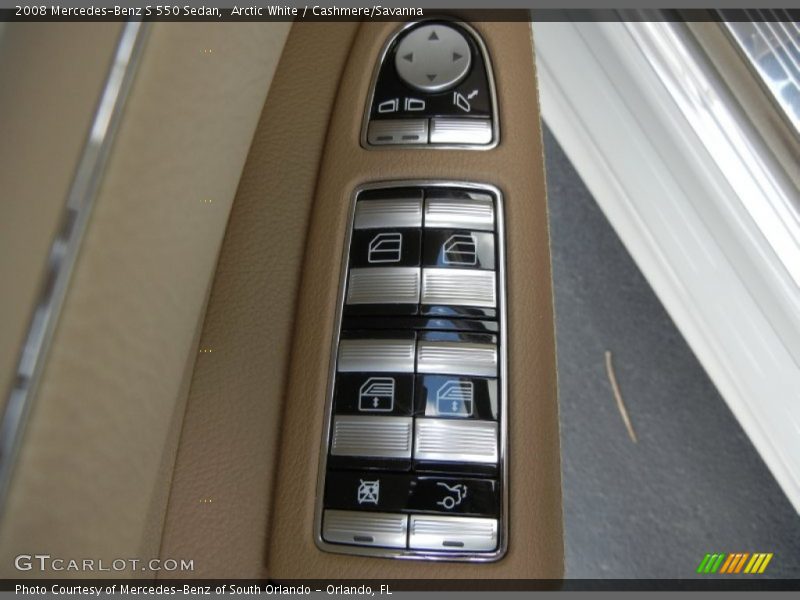 Arctic White / Cashmere/Savanna 2008 Mercedes-Benz S 550 Sedan