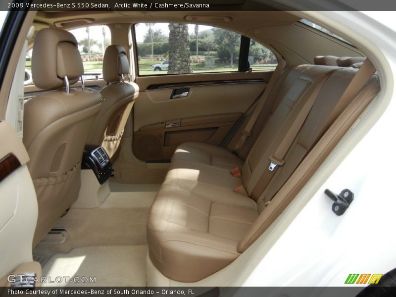 Arctic White / Cashmere/Savanna 2008 Mercedes-Benz S 550 Sedan