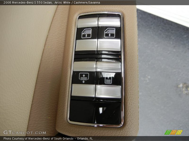 Arctic White / Cashmere/Savanna 2008 Mercedes-Benz S 550 Sedan