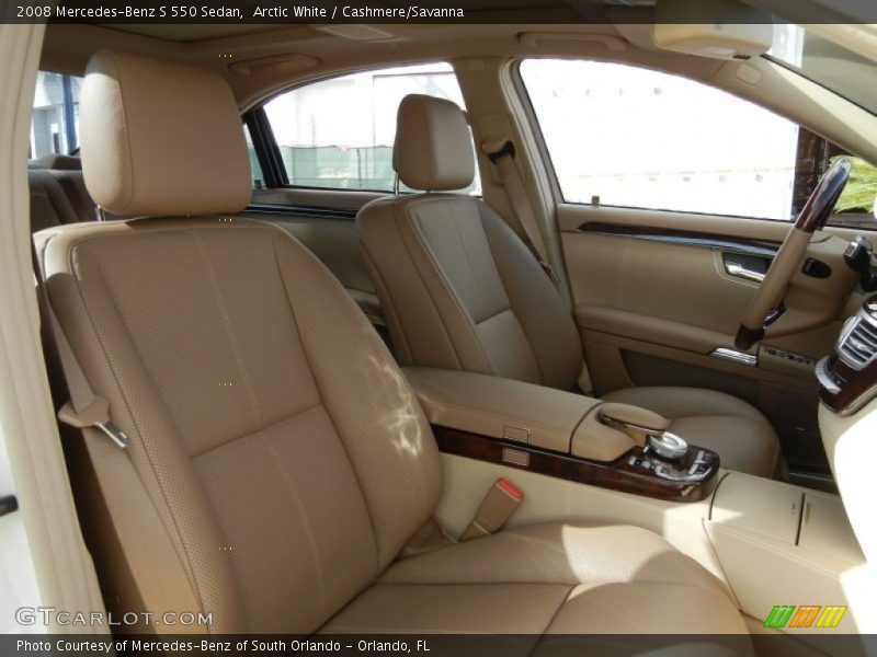 Arctic White / Cashmere/Savanna 2008 Mercedes-Benz S 550 Sedan