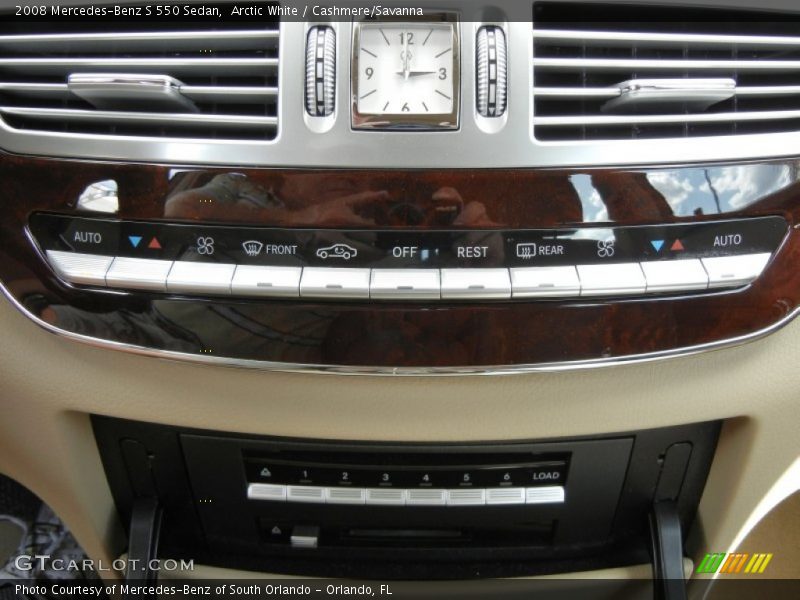 Arctic White / Cashmere/Savanna 2008 Mercedes-Benz S 550 Sedan