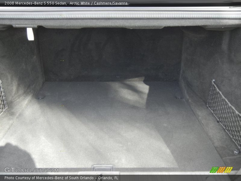 Arctic White / Cashmere/Savanna 2008 Mercedes-Benz S 550 Sedan