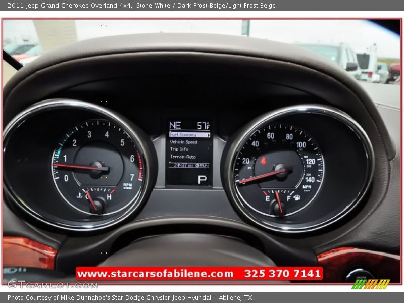 Stone White / Dark Frost Beige/Light Frost Beige 2011 Jeep Grand Cherokee Overland 4x4