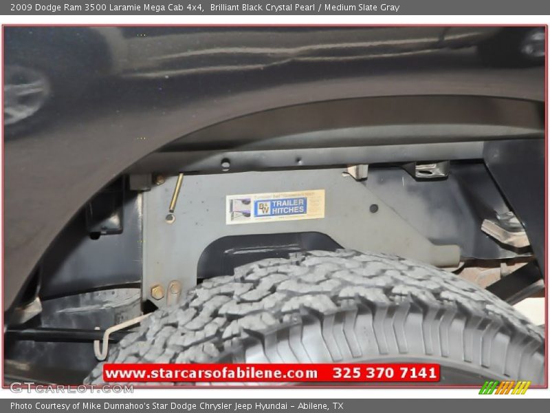 Brilliant Black Crystal Pearl / Medium Slate Gray 2009 Dodge Ram 3500 Laramie Mega Cab 4x4