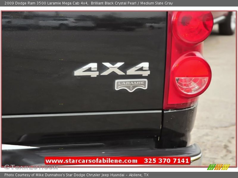 Brilliant Black Crystal Pearl / Medium Slate Gray 2009 Dodge Ram 3500 Laramie Mega Cab 4x4
