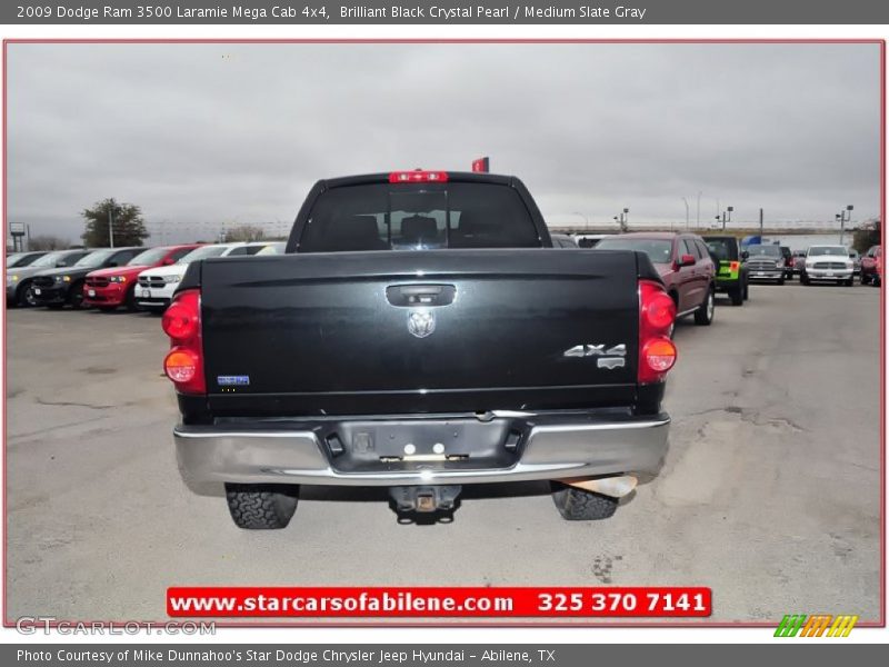 Brilliant Black Crystal Pearl / Medium Slate Gray 2009 Dodge Ram 3500 Laramie Mega Cab 4x4